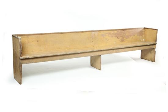 Appraisal: PAIR OF MEETING HOUSE BENCHES American late th century mixed