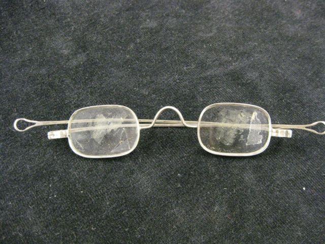 Appraisal: Pair of Early American Eyeglasses coin silver marked F Co