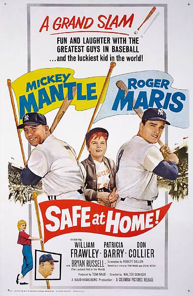 Appraisal: Safe at Home Columbia one-sheet condition A- linen-backed this film