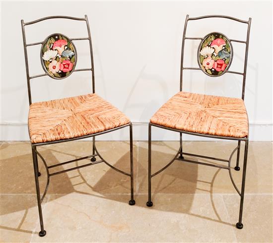 Appraisal: Sale Lot A Set of Four Painted Back Dining Chairs