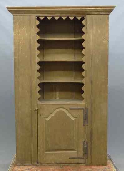 Appraisal: th c Ct open top single door cupboard '' W