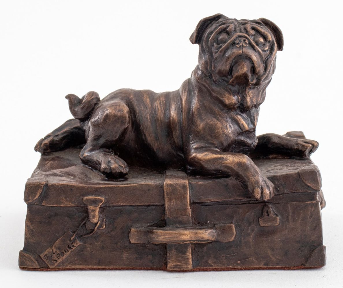 Appraisal: JEAN SPOUSE PUG COLD CAST BRONZE SCULPTURE Jean Spouse British