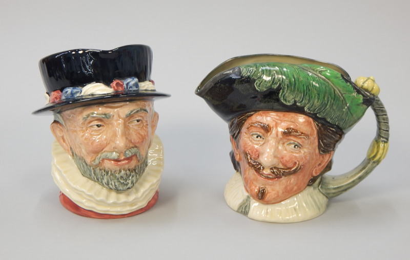 Appraisal: Two large Royal Doulton character jugs The Cavalier and The