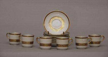 Appraisal: Thirteen-Piece Limoges Demitasse Set Provenance from the Estate of Emma