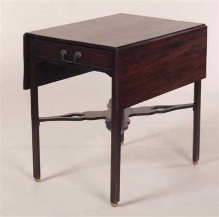 Appraisal: A George III mahogany Pembroke table rectangular top over an