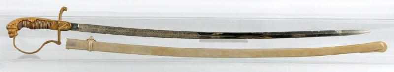 Appraisal: Schutzt Muster Prussian Officers Sword Description Handle has lions heads