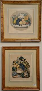 Appraisal: Currier Ives two medium folio colored lithographs Fruits and Flowers