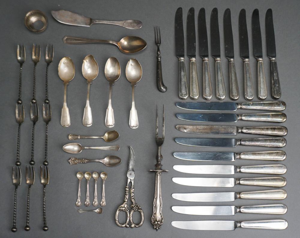 Appraisal: COLLECTION OF STERLING AND STERLING HANDLED FLAT ARTICLES WEIGHABLE SILVER