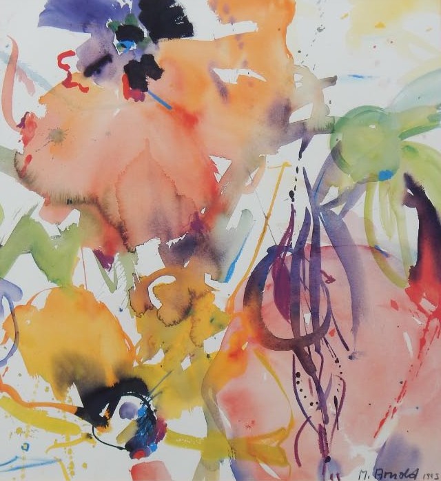 Appraisal: M Arnold thC Abstract watercolour signed and dated cm x