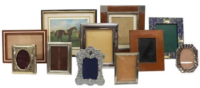 Appraisal: lot of Decorative table frames various sizes some with leather