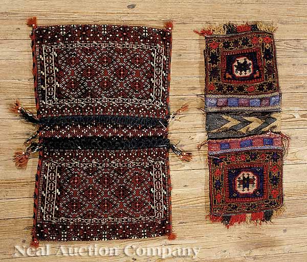 Appraisal: Two Pairs of Semi-Antique Persian Bags ft x ft and