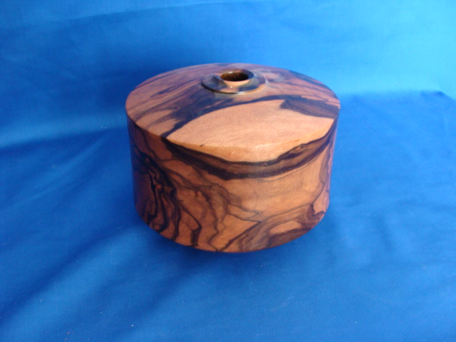 Appraisal: DAN KVITKA Turned Hollow Ebony Vessel Signed numbered and dated