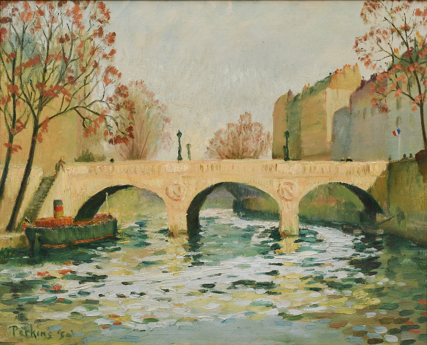 Appraisal: PERKINS Harley Manlius American - Pont Saint Michel Paris Oil