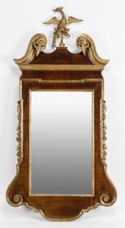 Appraisal: George II style parcel gilt looking glass h George II