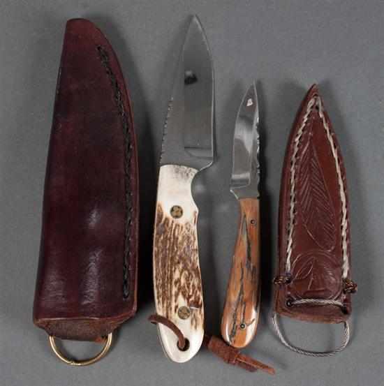 Appraisal: Two hunting knives made by Mark McCoun DeWitt VA each