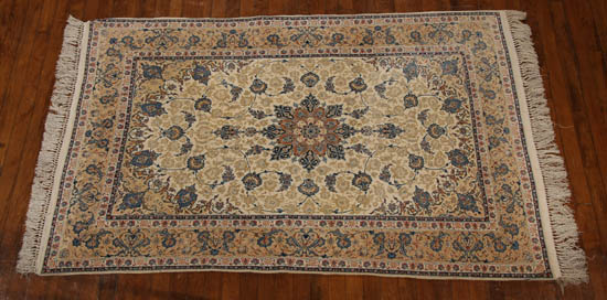 Appraisal: Lot Property of Various Owners Isphahan Partial Silk Rug Circa