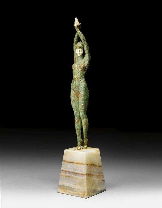 Appraisal: CHIPARUS DEMETER H - STARFISH circa Bronze and ivory on