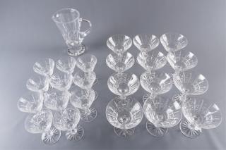 Appraisal: Waterford Stemware Pitcher Twenty Waterford crystal stemware including eleven small