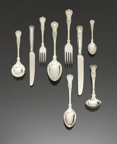 Appraisal: A silver King's pattern table service of flatware and cutlery