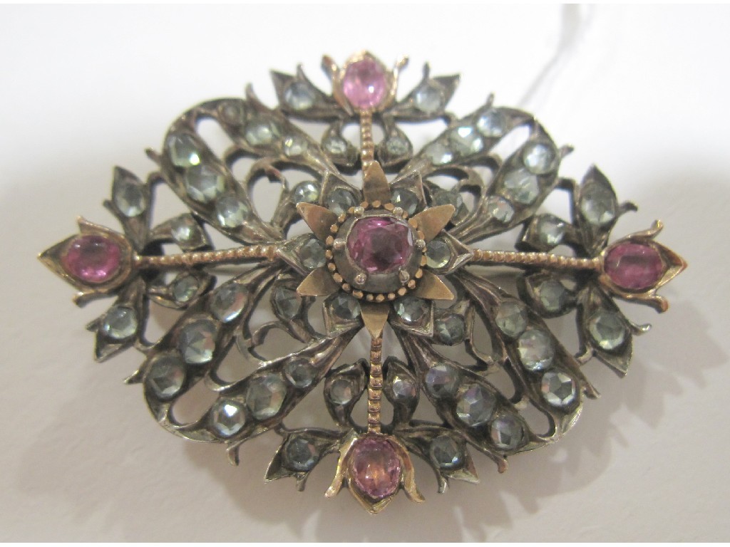 Appraisal: Victorian silver and paste brooch