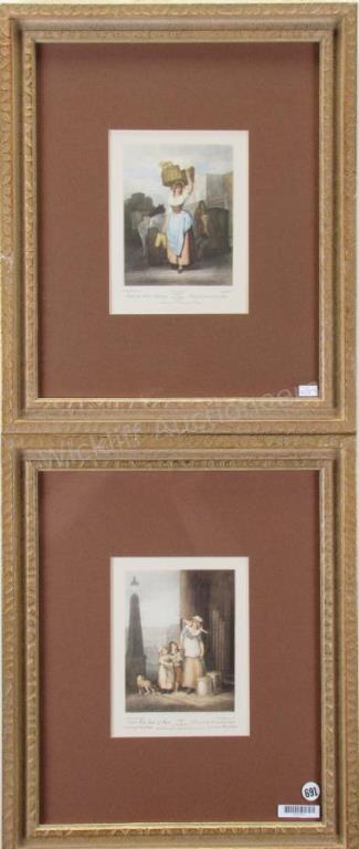 Appraisal: A pair of framed prints both depicting classic figures from