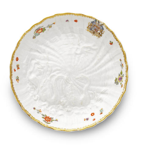 Appraisal: A Meissen saucer from the Swan Service circa Modelled by