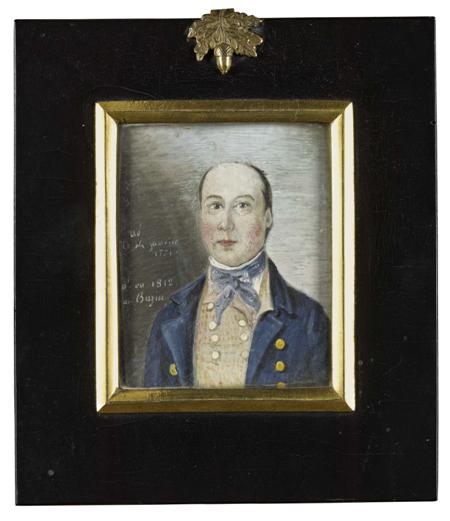 Appraisal: PORTRAIT MINIATURE OF JAMES VEITCH BY M BAZIN TH CENTURY