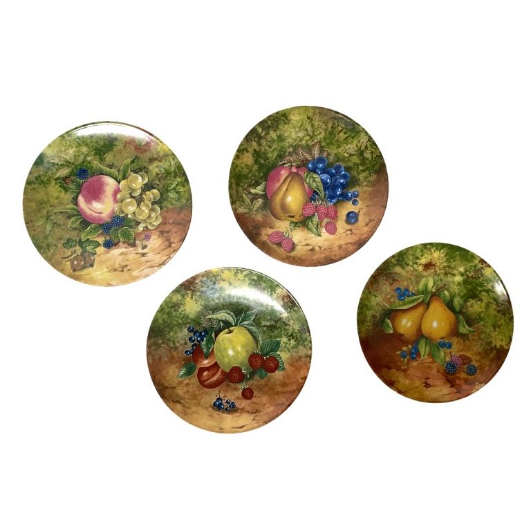 Appraisal: Four Fruit Plates Four Fruit Plates inch diameter