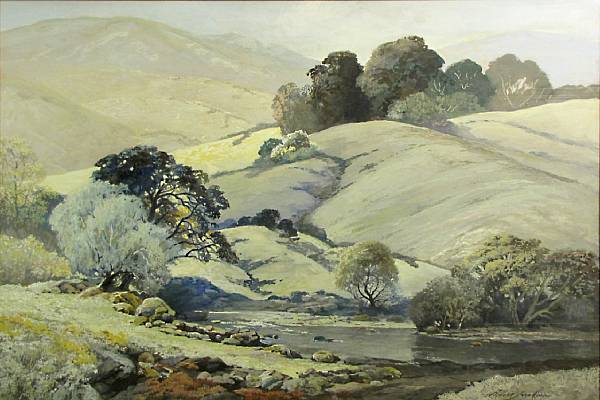 Appraisal: Albert Jacobson American th Century California hills signed 'Albert Jacobson'