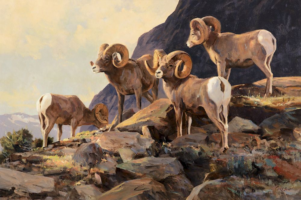 Appraisal: Ken Carlson b Bighorns Exclusive on Bidsquare KEN CARLSON b