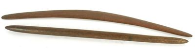 Appraisal: An Australian Aborigine large boomerang with incised decoration in cm