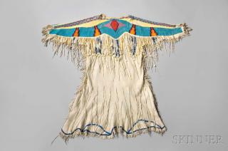 Appraisal: Nez Perce Beaded Hide Woman's Dress c first quarter th