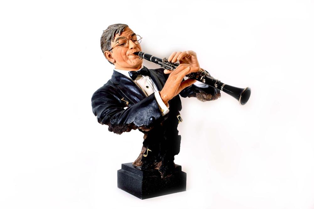 Appraisal: WILLITTS ALL THAT JAZZ CLARINETIST SCULPTUREComposition Signed WG and numbered