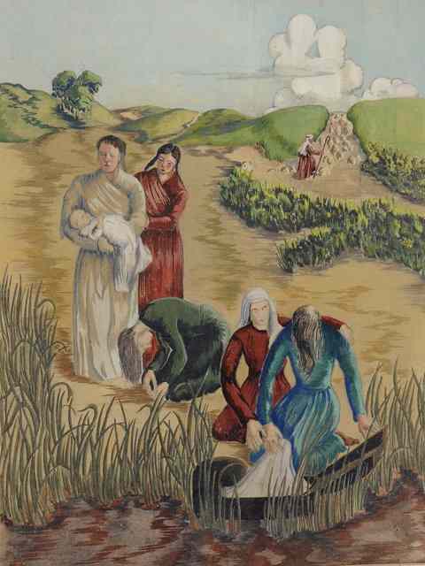 Appraisal: Pamela M Spencer British - Moses signed watercolour gouache and