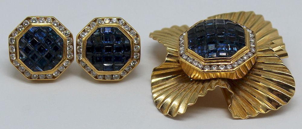 Appraisal: JEWELRY kt kt Sapphire and Diamond Suite Van Cleef Arpel