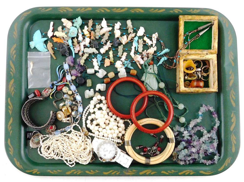 Appraisal: JEWELRY Sterling and Costume Jewelry twenty-five plus pieces including Sterling