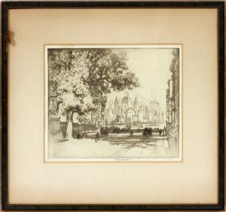 Appraisal: JOSEPH PENNELL ETCHING VIEW OF NEW YORK JOSEPH PENNELL ETCHING