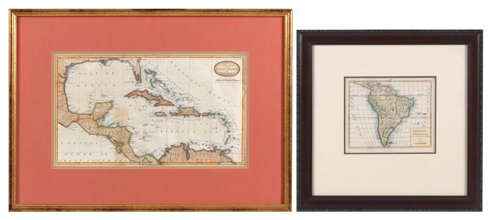 Appraisal: TWO HAND-COLORED MAPSTWO HAND-COLORED MAPS A New Map of the