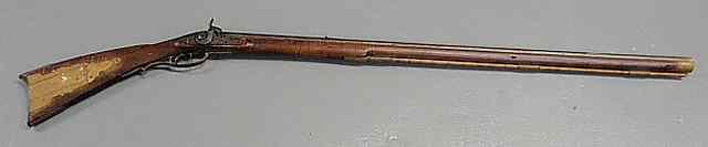 Appraisal: Pennsylvania long rifle th c with octagonal barrel percussion mechanism