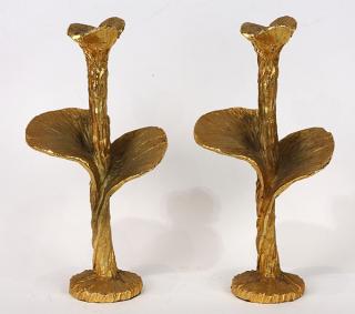 Appraisal: lot of Modern Pierre Casenove style gilt bronze floral form