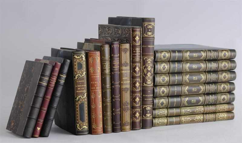 Appraisal: SEVENTEEN FINE LEATHER VOLUMES Provenance Property from a Private Collector