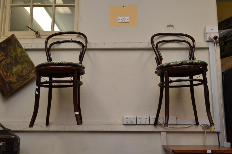 Appraisal: A PAIR OF BENTWOOD CHAIRS A PAIR OF BENTWOOD CHAIRS