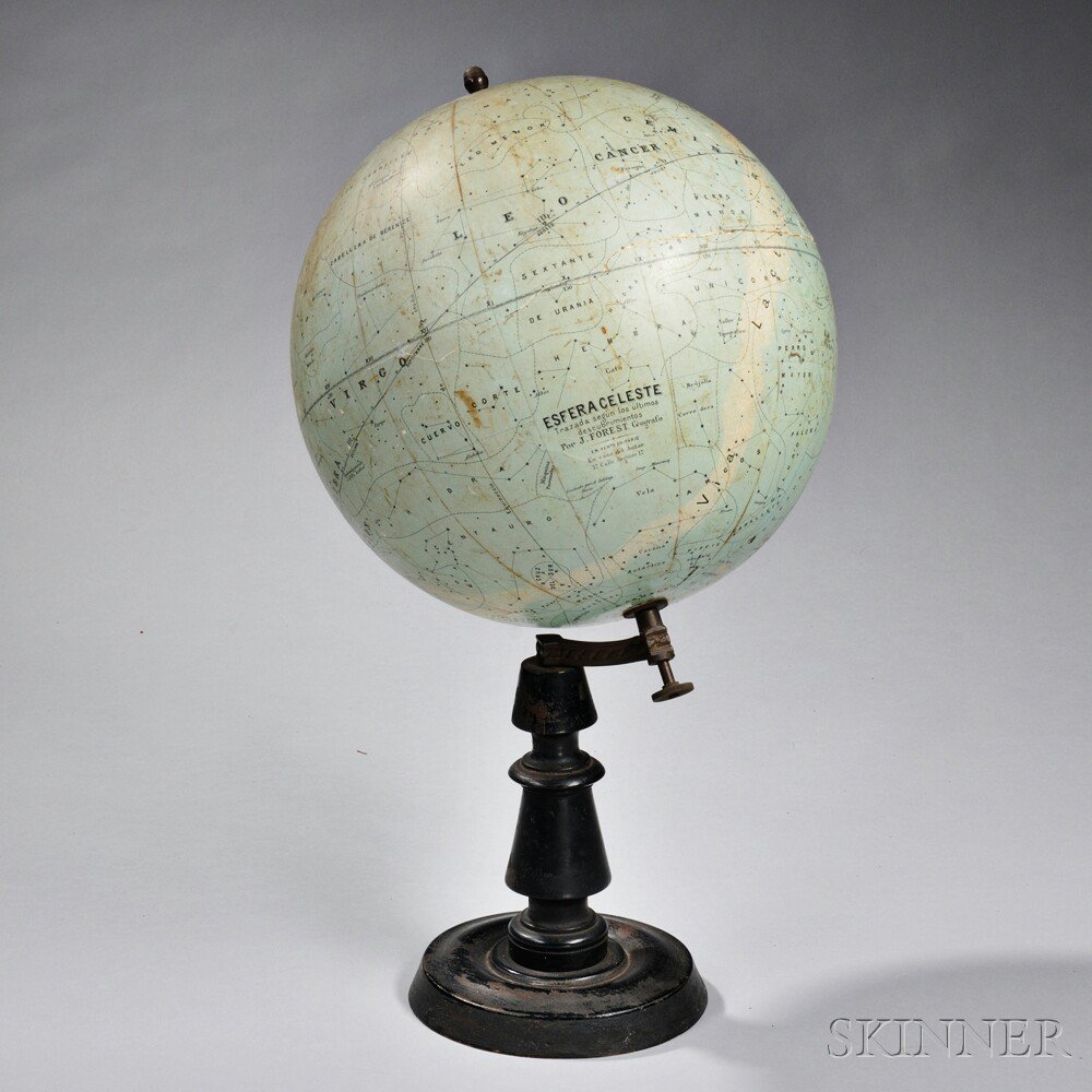 Appraisal: J Forest -inch Celestial Globe for the Spanish market late