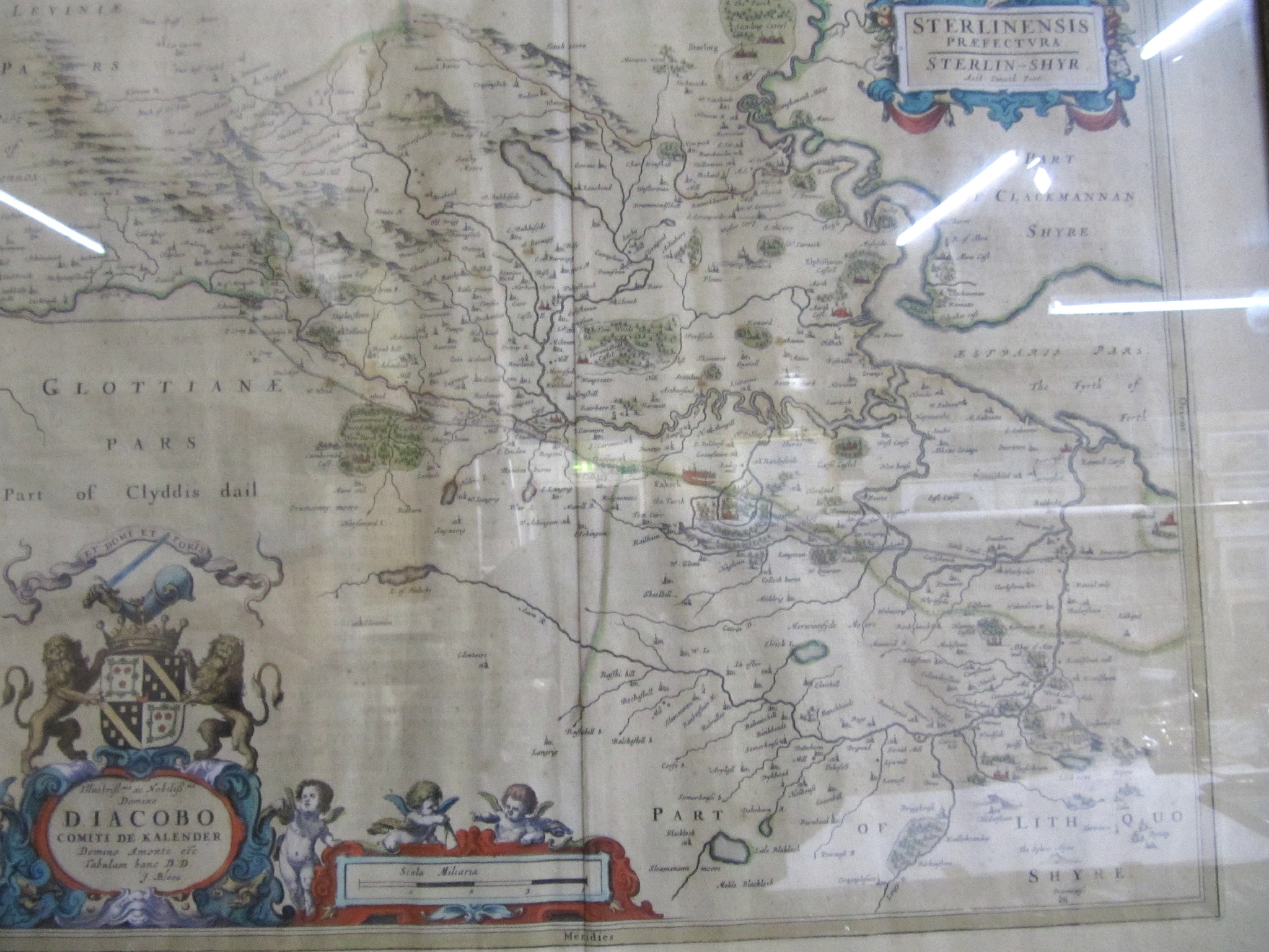 Appraisal: A framed map of Stirlingshire