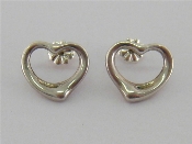 Appraisal: TIFFANY a pair of silver Elsa Peretti open heart earrings