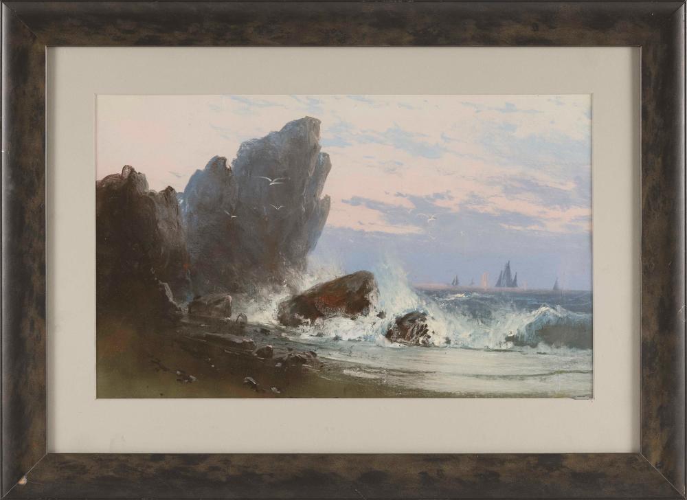 Appraisal: CLARENCE E BRALEY MASSACHUSETTS - SUNRISE OVER A ROCKY COAST