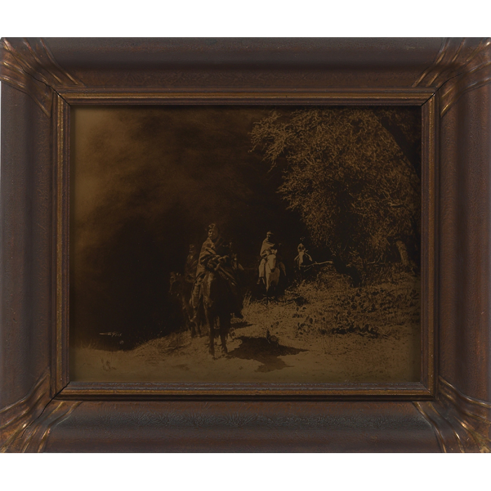 Appraisal: Edward Sheriff Curtis orotone Out of the Darkness