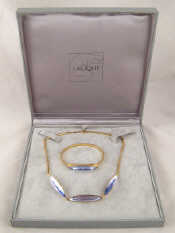 Appraisal: Lalique A gold plated amethyst glass necklace and matching bracelet