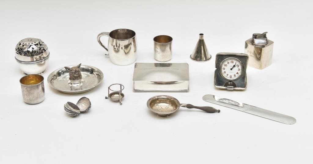 Appraisal: Sterling silver tableware to include a box Piping Rock Horse