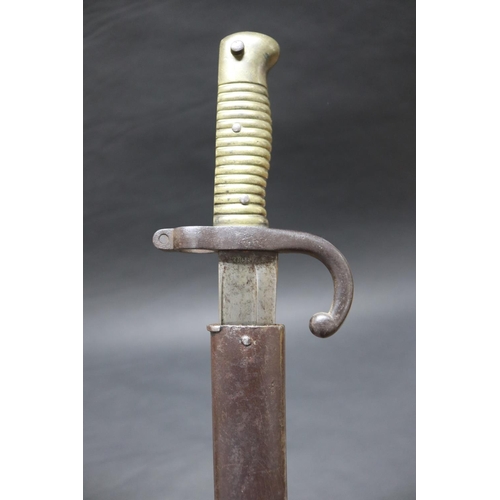 Appraisal: French Model Chassepot bayonet and scabbard Kiesling A good example